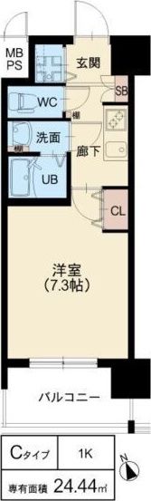 スプランディッド天王寺IIIの間取り画像