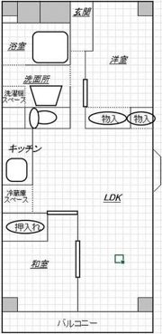 パレ北加賀屋の間取り画像
