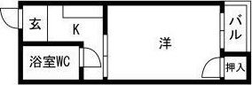 エルパラッツォ玉出（メゾン美也パートII）の間取り画像