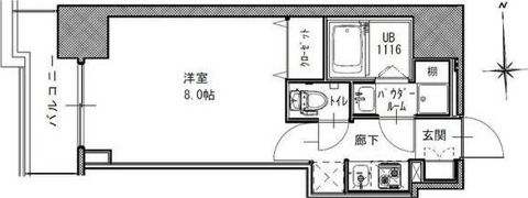 S-RESIDENCE谷町五丁目の間取り画像