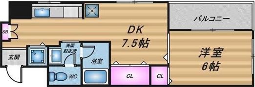 シャトー弁天弐番館の間取り画像