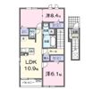 ハイツ大和の間取り画像