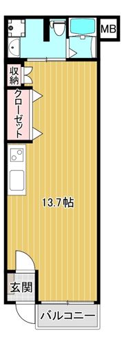 北通ハイツの間取り画像