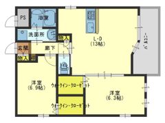 ガーデンコート烏ヶ辻の間取り画像
