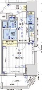 アクアプレイス江戸堀の間取り画像