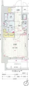 ジアコスモ江戸堀パークフロントの間取り画像