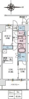 スプランディッドあびこ駅前の間取り画像