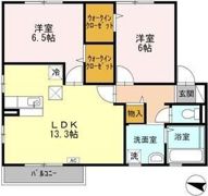 セジュール阪奈の間取り画像
