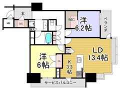 ブランズタワー南堀江の間取り画像