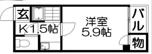 ドエル北堀江の間取り画像