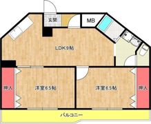 ロイヤルハイツ河田の間取り画像