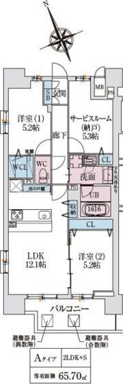 スプランディッド大阪NAMBA LINEの間取り画像