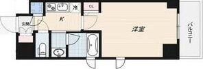 QCフラット北堀江の間取り画像