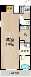 グランツ西大橋（旧ルクレ立売堀）の間取り画像