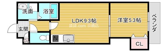 GMヒルズ今津北B棟の間取り画像