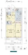 プレサンスOSAKA DOMECITYビーツの間取り画像