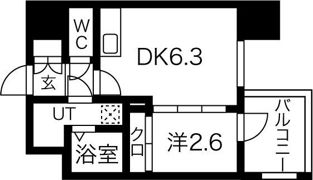 エスグランデ難波グランツ（旧:ミラージュパレス難波グランツ）の間取り画像