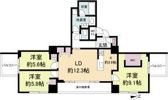 クロスレジデンス大阪新町（旧ベルファース大阪新町）の間取り画像