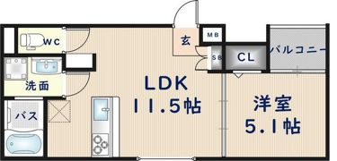 セイム岩田町 withAMILIEの間取り画像