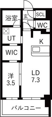 アスヴェル阿波座 BLUE EARTHの間取り画像