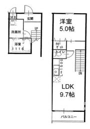 フジパレス谷町A棟の間取り画像