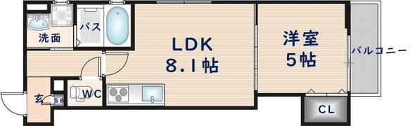 クリエオーレ瓜破の間取り画像