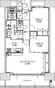 アーバンエース五条公園パルの間取り画像