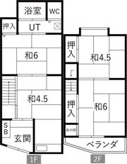 村上貸家の間取り画像