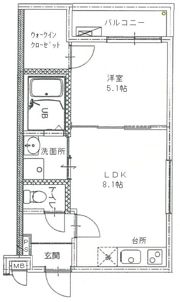 フジパレス遠里小野公園の間取り画像