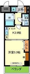 クレイドル西田辺の間取り画像