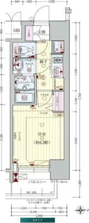プレサンス大手前ピリオドの間取り画像