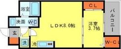 SERENiTE北浜の間取り画像