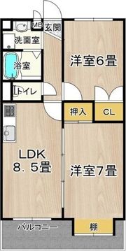 ブランドールMIIIの間取り画像