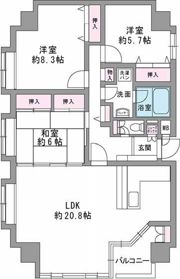 セイワパレス四天王寺の間取り画像