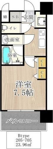 CITY SPIRE西中島の間取り画像