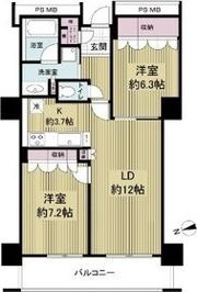 阿波座ライズタワーズフラッグ46の間取り画像