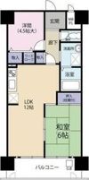 朝日プラザ花園第二の間取り画像