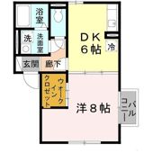 コーポラス鞍作の間取り画像