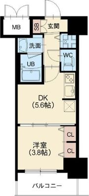 ラクラス本町東の間取り画像