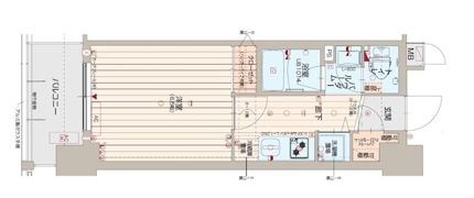 アスヴェル阿波座BLUE EARTHの間取り画像