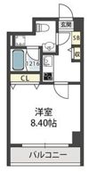 モンサンミッシェル北浜の間取り画像