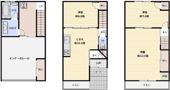 瓜破東4丁目貸家の間取り画像