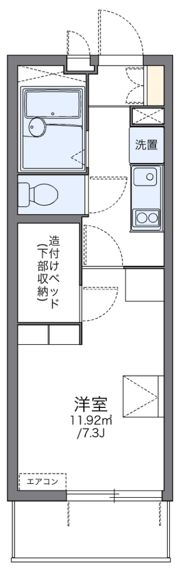 レオパレスラピスラズリ高井田の間取り画像