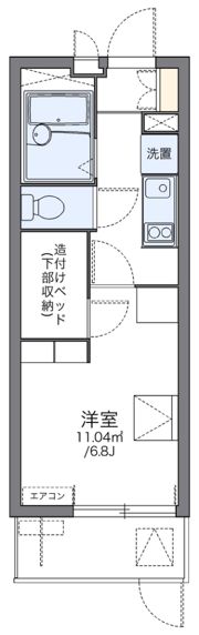 レオパレスポートサイド弁天の間取り画像