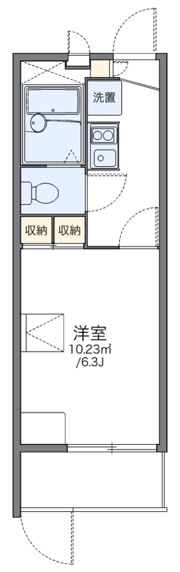 レオパレスヴァーグ難波の間取り画像