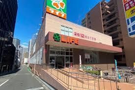 近くのライフ土佐堀店まで447m(徒歩6分)