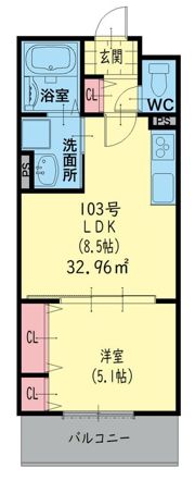 ピレーネ赤川の間取り画像