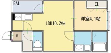 エムグレース平野（旧カーサ平野）の間取り画像