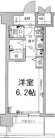 エステムコート四天王寺夕陽丘の間取り画像