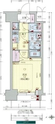 プレサンス大手前ピリオドの間取り画像
